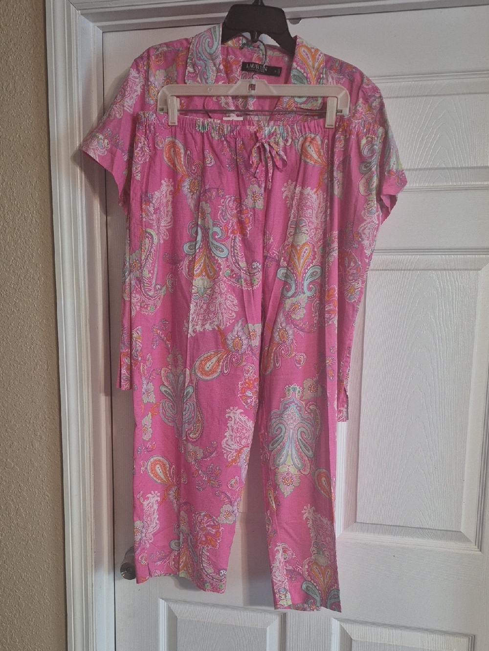 Lauren Pink Paisley Short-Sleeve Pajama Set